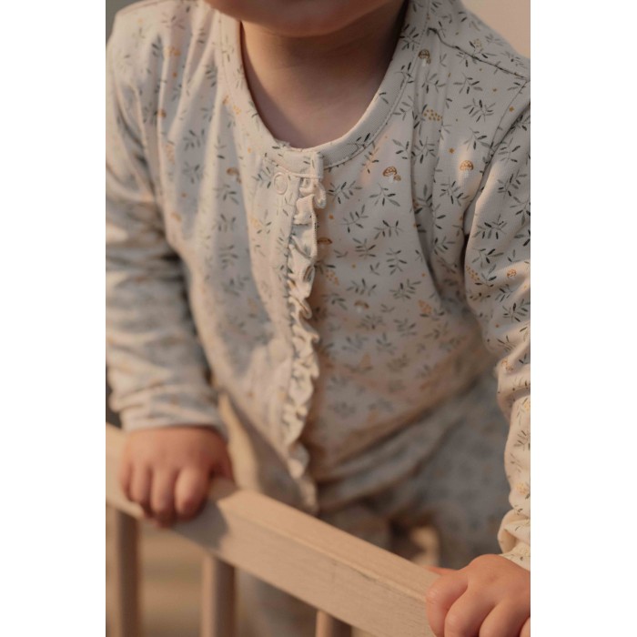Pijama Salopeta din bumbac organic pentru copii - Fairy Leaves - Little Dutch