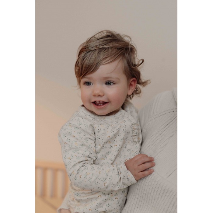 Pijama Salopeta din bumbac organic pentru copii - Fairy Leaves - Little Dutch