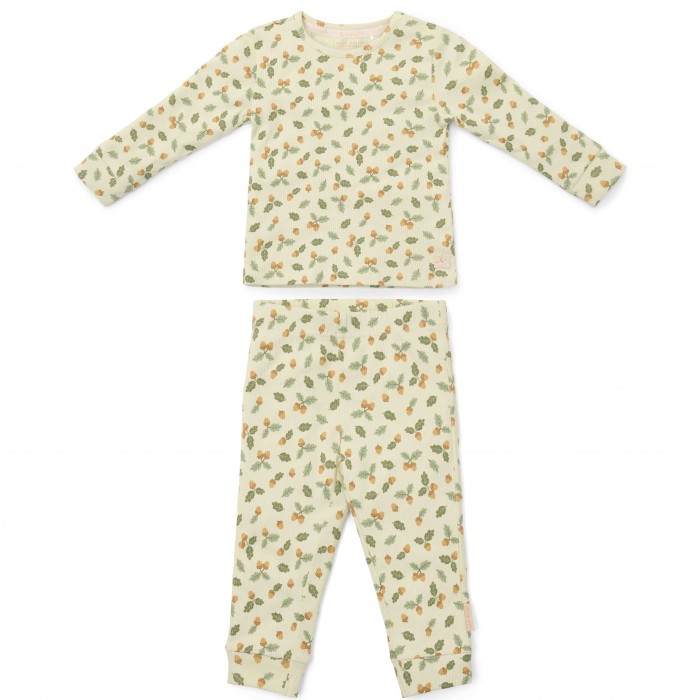 Pijama din bumbac organic - Forest Leaves - Little Dutch