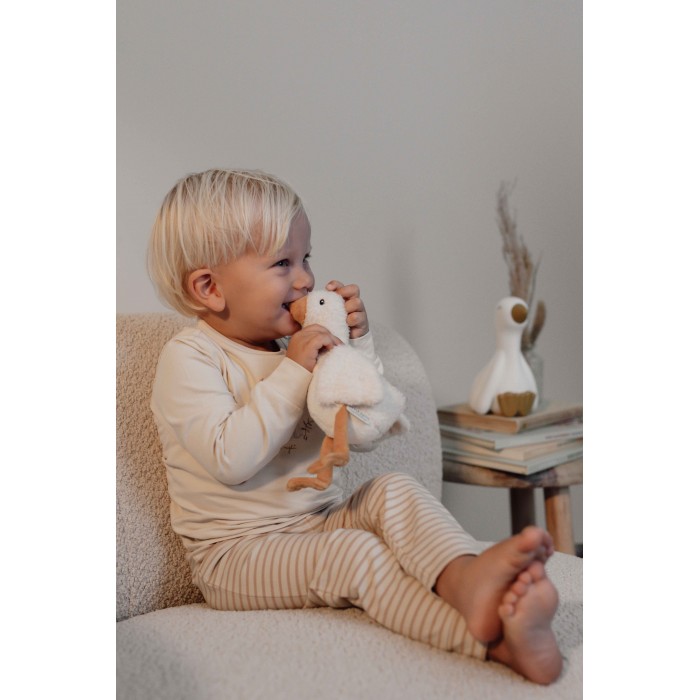 Pijama din bumbac organic - Natural Stripes - Little Dutch