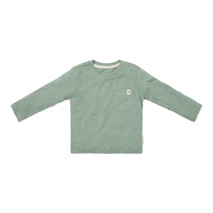 Bluza din bumbac organic - Forest Green - Forest Friends - Little Dutch