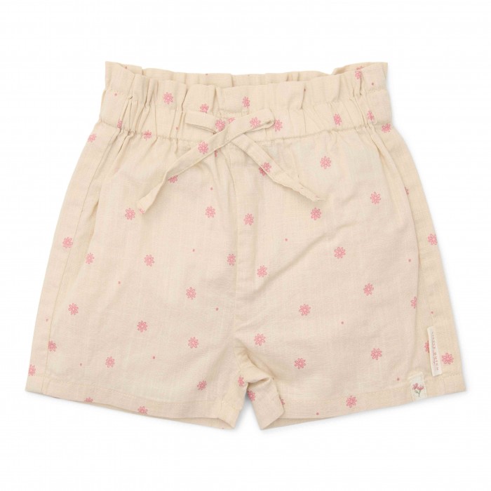 Pantaloni scurti din bumbac organic - Sand - Fairy Garden - Little Dutch