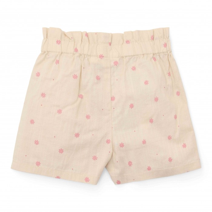 Pantaloni scurti din bumbac organic - Sand - Fairy Garden - Little Dutch