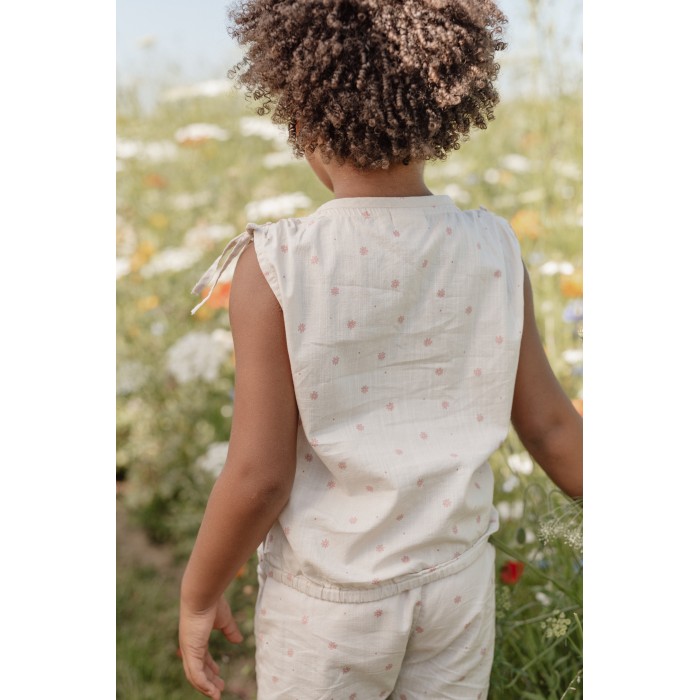 Pantaloni scurti din bumbac organic - Sand - Fairy Garden - Little Dutch