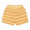 Pantaloni scurti din bumbac organic -Yellow Stripe - Forest Friends - Little Dutch