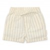 Pantaloni scurti din bumbac organic - Forest Green Stripe - Forest Friends - Little Dutch