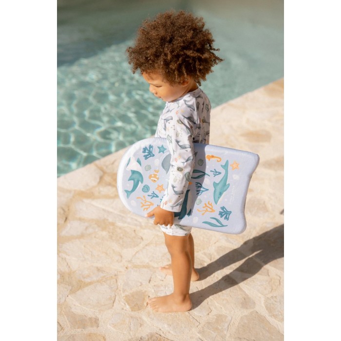 Costum de baie intreg cu maneca lunga - protectie UV 50+ - Ocean Multi - Little Dutch