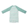 Costum de baie intreg cu maneca lunga - protectie UV 50+ - Stripes Surf Green - Little Dutch
