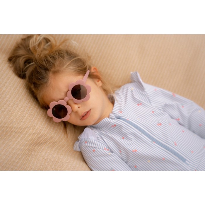 Costum de baie intreg cu maneca lunga - protectie UV 50+ - Sunny Flowers Blue - Little Dutch