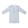 Costum de baie intreg cu maneca lunga - protectie UV 50+ - Sunny Flowers Blue - Little Dutch