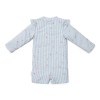 Costum de baie intreg cu maneca lunga - protectie UV 50+ - Sunny Flowers Blue - Little Dutch