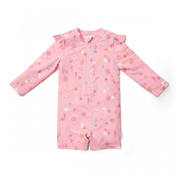 Costum de baie intreg cu maneca lunga - protectie UV 50+ - Ocean Treasures Multi - Little Dutch
