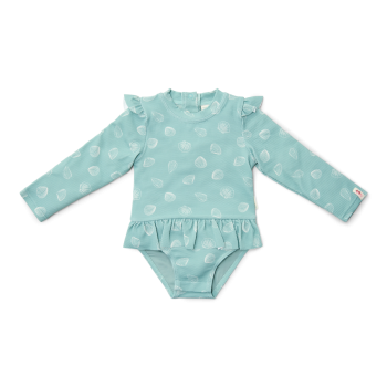 Costum de baie cu maneca lunga cu protectie UV 50+ - Ocean Treasures Blue - Little Dutch