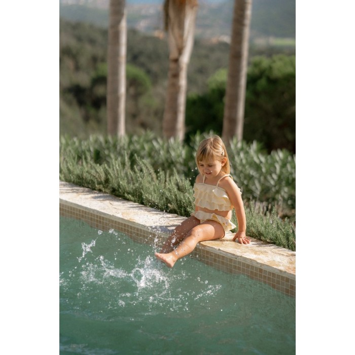 Costum de baie din doua piese cu protectie protectie UV 50+ - Ocean Treasures Yellow - Little Dutch