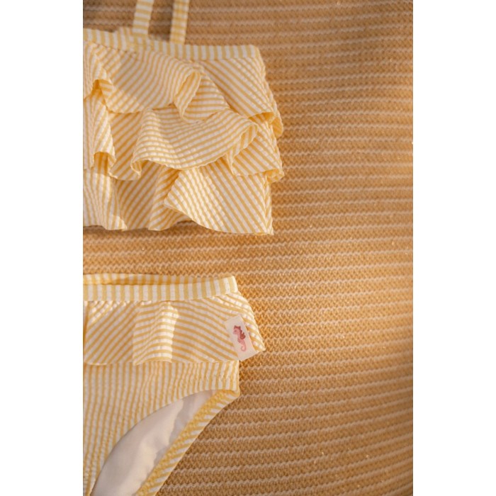 Costum de baie din doua piese cu protectie protectie UV 50+ - Ocean Treasures Yellow - Little Dutch