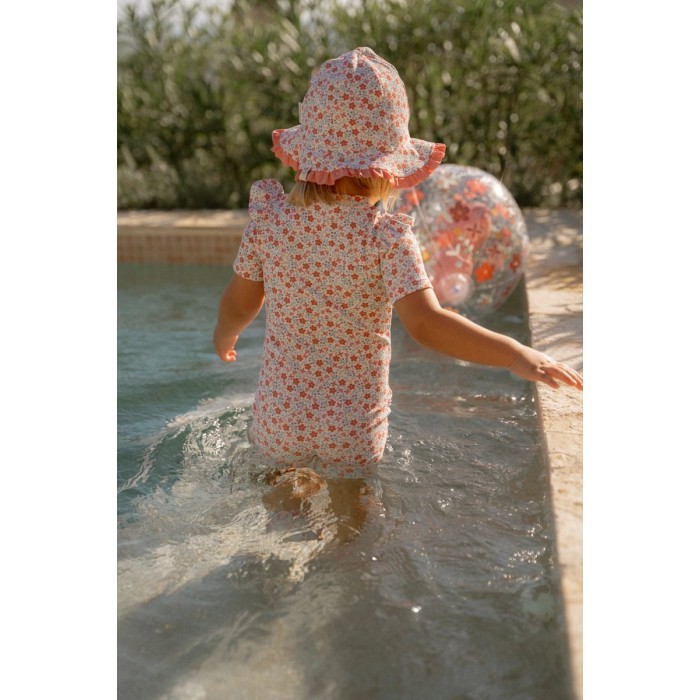 Palarie de soare cu protectie protectie UV 50+ - Sunny Flowers Multi - Little Dutch