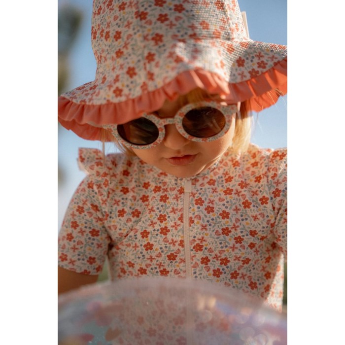 Palarie de soare cu protectie protectie UV 50+ - Sunny Flowers Multi - Little Dutch