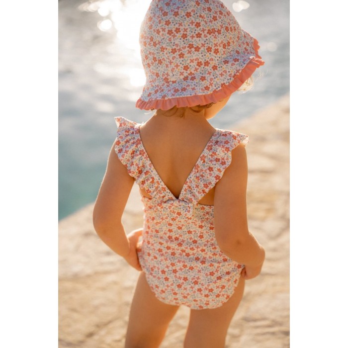 Palarie de soare cu protectie protectie UV 50+ - Sunny Flowers Multi - Little Dutch