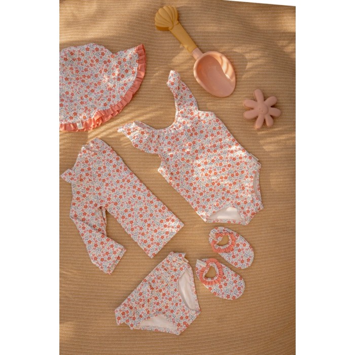 Palarie de soare cu protectie protectie UV 50+ - Sunny Flowers Multi - Little Dutch