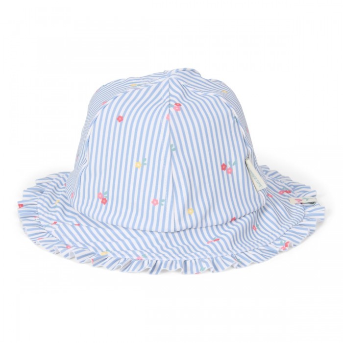 Palarie de soare cu protectie protectie UV 50+ - Sunny Flowers Blue - Little Dutch
