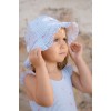 Palarie de soare cu protectie protectie UV 50+ - Sunny Flowers Blue - Little Dutch