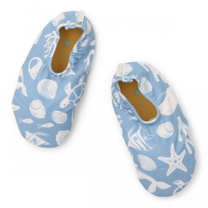 Papuci de inot cu protectie UV 50+ - Sea Life Ocean Blue - Little Dutch