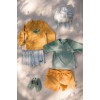 Papuci de inot cu protectie UV 50+ - Seashells Surf - Green - Little Dutch