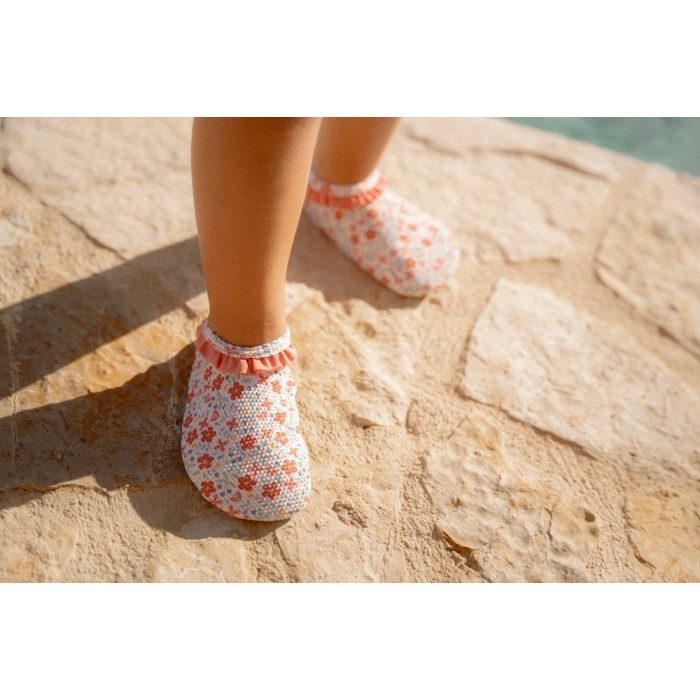 Papuci de inot cu protectie UV 50+ -  Sunny Flowers Multi-colours - Little Dutch