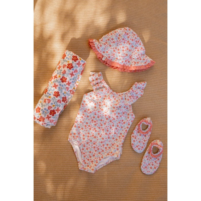 Papuci de inot cu protectie UV 50+ -  Sunny Flowers Multi-colours - Little Dutch