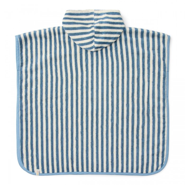 Poncho pentru plaja din bumbac - Ocean Sea Life Ocean Blue - Little Dutch