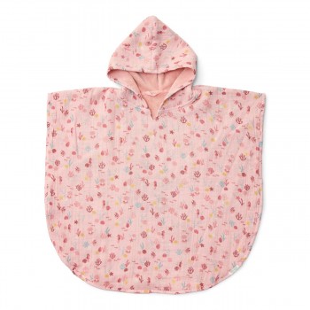 Poncho pentru plaja din bumbac - Ocean Treasures Multi - Little Dutch