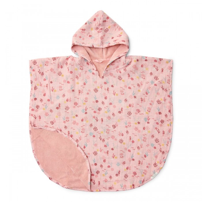Poncho pentru plaja din bumbac - Ocean Treasures Multi - Little Dutch