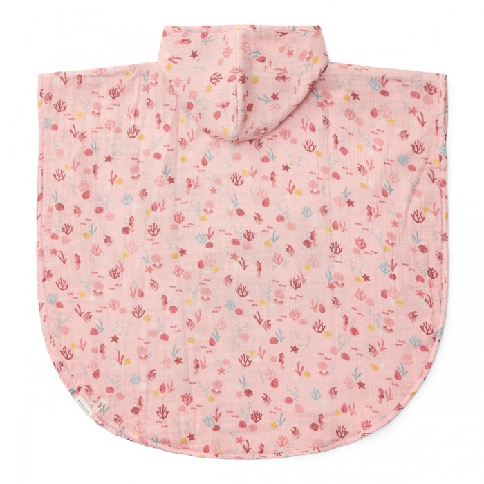 Poncho pentru plaja din bumbac - Ocean Treasures Multi - Little Dutch
