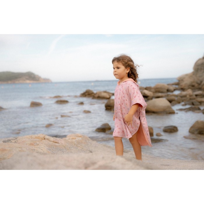 Poncho pentru plaja din bumbac - Ocean Treasures Multi - Little Dutch
