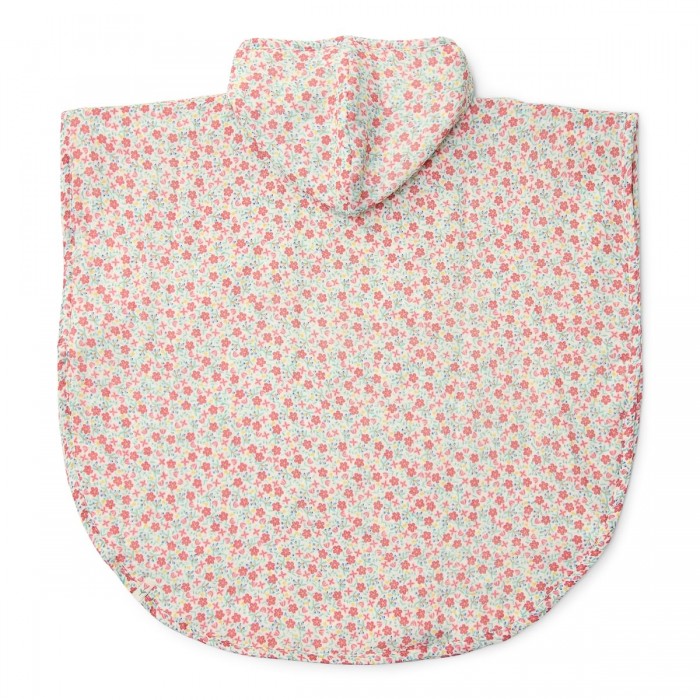 Poncho pentru plaja din bumbac - Sunny Flowers Multi - Little Dutch