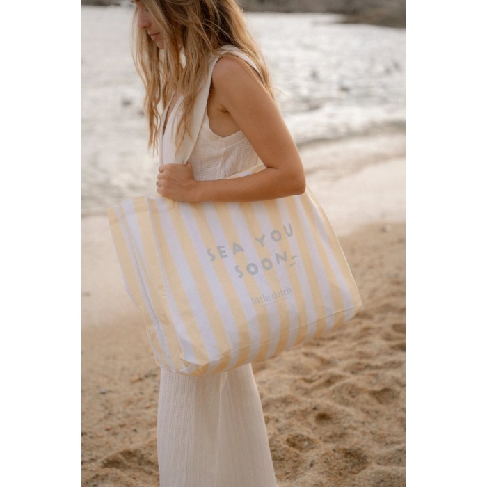 Geanta pentru plaja - Ocean Treasures Yellow - Little Dutch