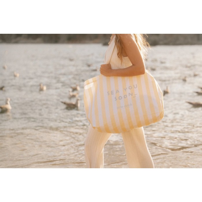 Geanta pentru plaja - Ocean Treasures Yellow - Little Dutch