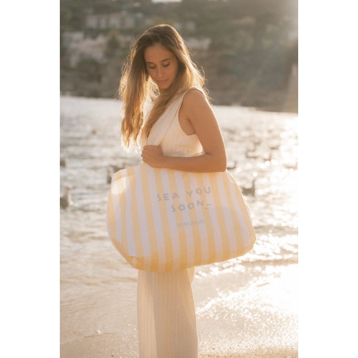 Geanta pentru plaja - Ocean Treasures Yellow - Little Dutch