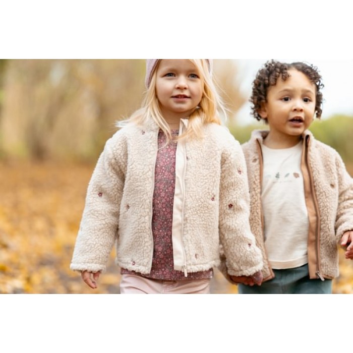 Bluza cu maneca lunga din bumbac organic - Sand Melee - Forest Friends - Little Dutch