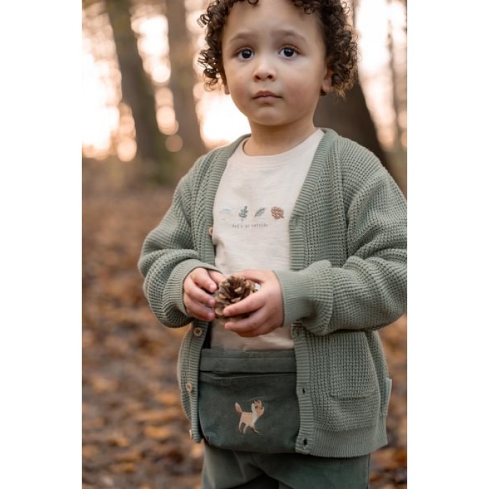 Bluza cu maneca lunga din bumbac organic - Sand Melee - Forest Friends - Little Dutch