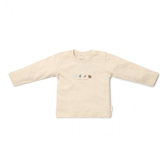 Bluza cu maneca lunga din bumbac organic - Sand Melee - Forest Friends - Little Dutch