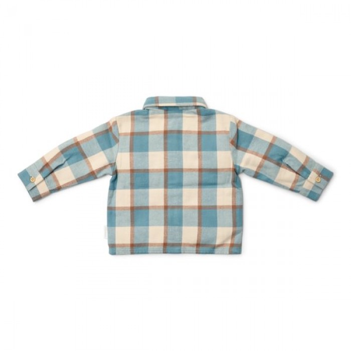 Camasa cu maneca lunga - Stone Blue Check - Forest Friends - Little Dutch