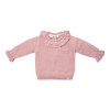 Bluza din tricot de bumbac organic cu volane - Fairy Garden - Velvet Rose - Little Dutch