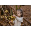 Bluza din tricot de bumbac organic cu volane - Fairy Garden - Sand - Little Dutch
