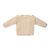Bluza din tricot de bumbac organic cu volane - Fairy Garden - Sand - Little Dutch