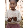Cardigan din tricot de bumbac organic cu volane - Sand - Fairy Garden - Little Dutch