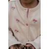 Cardigan din tricot de bumbac organic cu volane - Sand - Fairy Garden - Little Dutch
