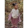 Cardigan din tricot de bumbac organic cu volane - Sand - Fairy Garden - Little Dutch