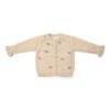 Cardigan din tricot de bumbac organic cu volane - Sand - Fairy Garden - Little Dutch