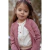 Cardigan din tricot de bumbac organic cu volane - Rouge - Fairy Garden - Little Dutch